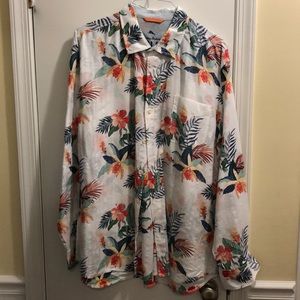 Tommy Bahama XL linen long sleeve casual shirt